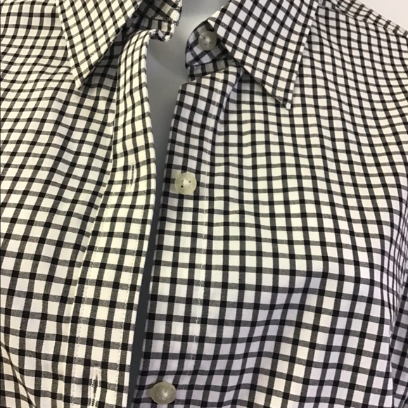 NEW Lauren Ralph Lauren Button Blouse Black White. - Picture 3 of 6